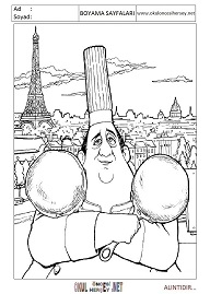 ratatouille boyama sayfaları